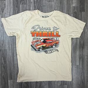 Hot Wheels Driven to Thrill Since ’68 Muscle Car Graphic Tee Shirt Cream